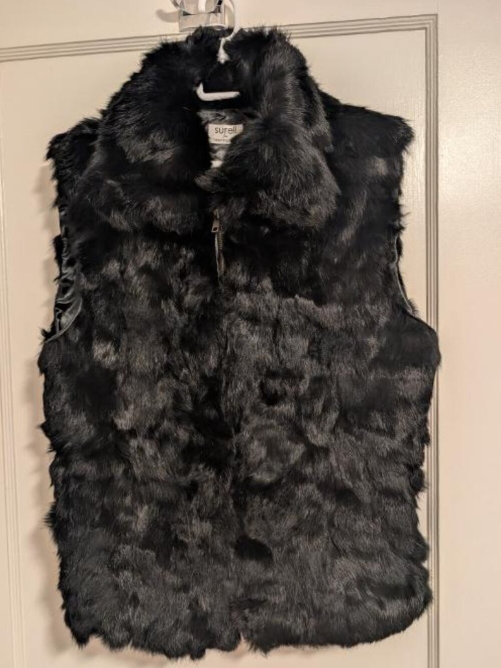 Surell genuine rabbit vest